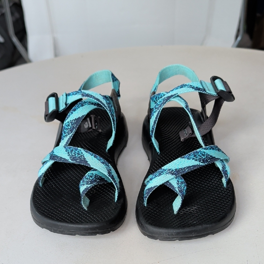 Chaco Teal & Black Outdoor Sandals Women's SZ 10 Hiking Camping Walking Active - Picture 3 of 12
